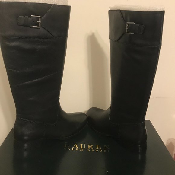NWOT LAUREN RALPH LAUREN BLACK SIGRID BOOTS - Picture 7 of 15